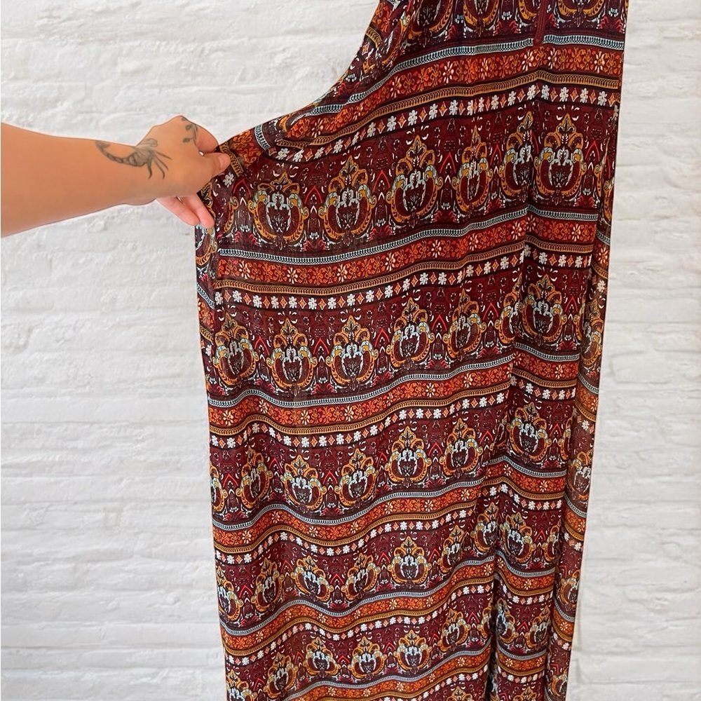 Gianni Bini Boho Paisley Waist Cutout Halter Maxi Dress Size S - Picture 7 of 13